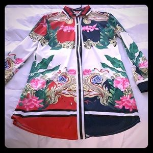 Multi Color/Print Mini Dress